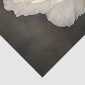 Weißes Peony in Bloom Botanische Malerei Dekoupage Seidenpapier (Detail)