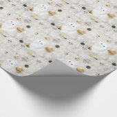 Weißes persisches Miezekatze Weihnachten Geschenkpapier (Ecke)