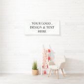 Weißes Personalisiertes – Ihr Logo & Text hier Banner (Insitu)