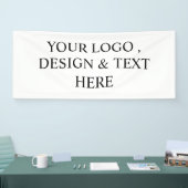 Weißes Personalisiertes – Ihr Logo & Text hier Banner (Messe)