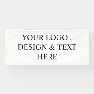 Weißes Personalisiertes – Ihr Logo & Text hier  Banner