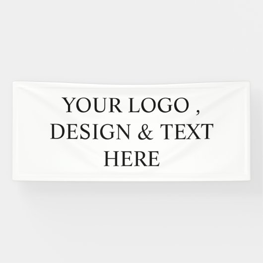 Weißes Personalisiertes – Ihr Logo & Text hier Banner (Horizontal)