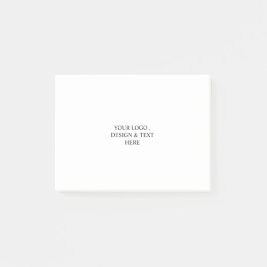 Weißes Personalisiertes – Ihr Logo & Text hier Post-it Klebezettel (Vorderseite)