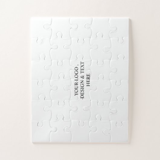 Weißes Personalisiertes – Ihr Logo & Text hier Puzzle (Vertikal)