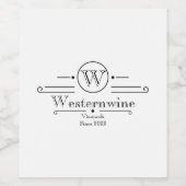 Weißes Personalisiertes Weinflaschen-Etikett Weinetikett (Einzelnes Label)