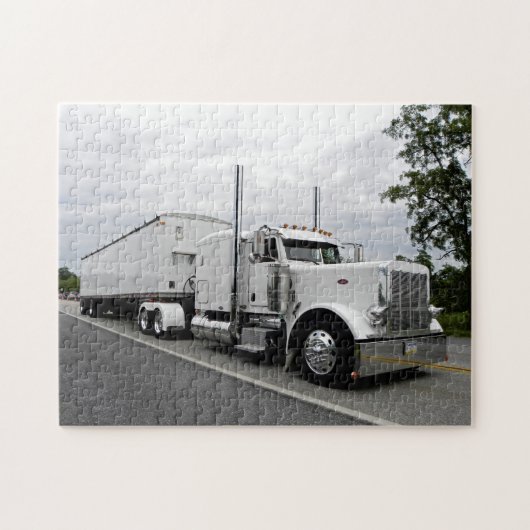 Weißes Peterbilt 379 Puzzlespiel Puzzle (Horizontal)