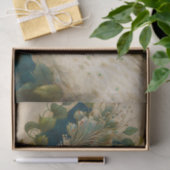 Weißes Pfauen-Märchen Seidenpapier (Geschenk)