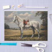 Weißes Pferd 1 Dekoupage Seidenpapier (Handwerk)
