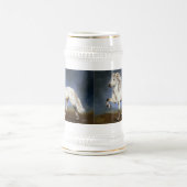 Weißes Pferd Adel Bierglas (Mittel)
