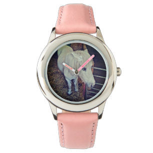 Weißes Pferd Armbanduhr