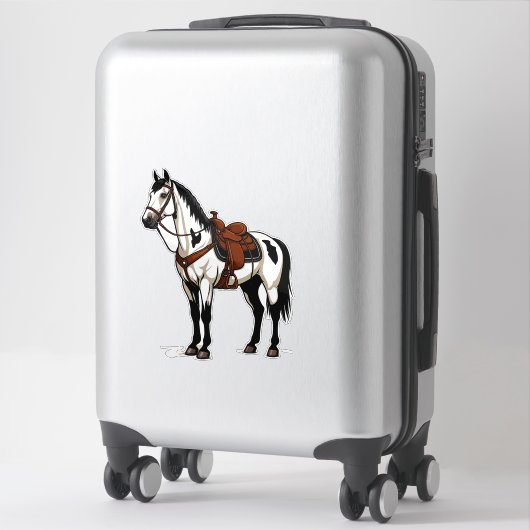 Weisses Pferd Aufkleber (Koffer)