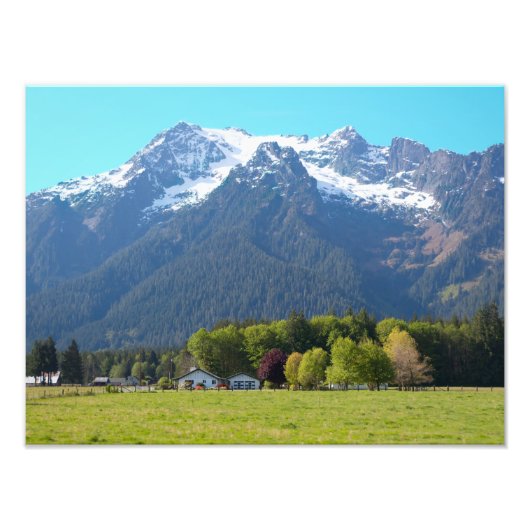 Weißes Pferd Berg in der Frühjahrspresse Fotodruck (Vorne)