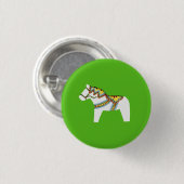 Weißes Pferd Button (Vorne & Hinten)