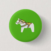 Weißes Pferd Button (Vorderseite)