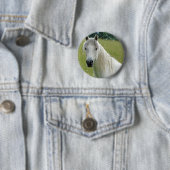 Weißes Pferd Button (Beispiel)