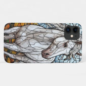 Weißes Pferd Case-Mate iPhone Hülle (Rückseite (Horizontal))