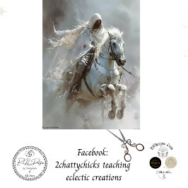 Weißes Pferd der Apokalypse Seidenpapier