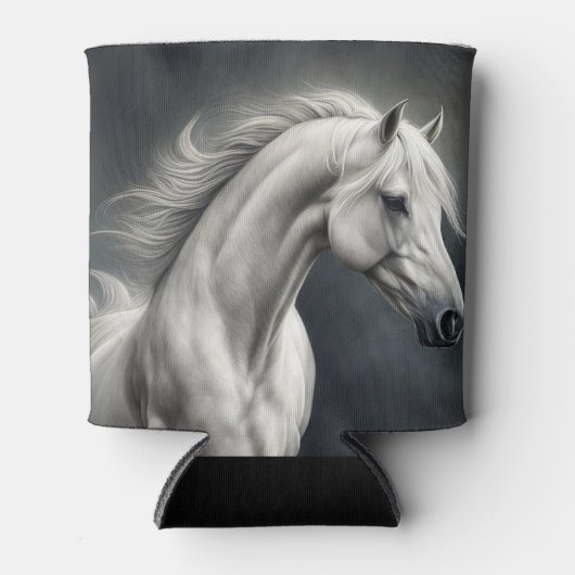 Weißes Pferd Dosenkühler (Vorderseite)