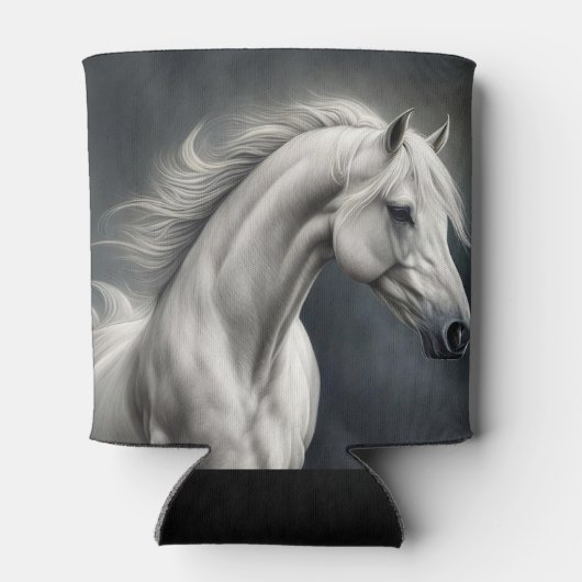 Weißes Pferd Dosenkühler (Rückseite)