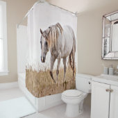 weißes Pferd Duschvorhang (Beispiel)