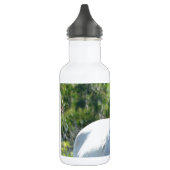 Weißes Pferd. Edelstahlflasche (Links)