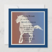 Weißes Pferd Einladung (Rückseite)