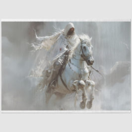 Weißes Pferd Erstes Vier Pferd der Apokalypse Seidenpapier