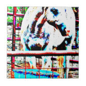 Weißes Pferd Fliese (Vorderseite)