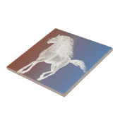 Weißes Pferd Fliese (Seite)