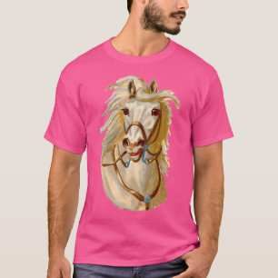 Weißes Pferd für Tierliebhaber Reittiere T-Shirt