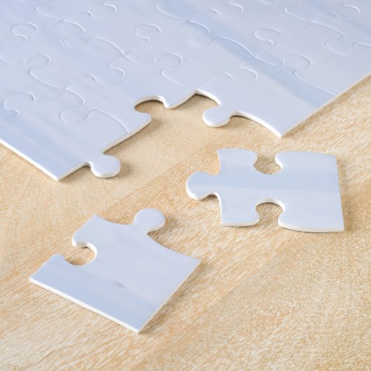 Weißes Pferd im Schnee laufen Puzzle (Seite)