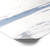 Weißes Pferd im Schnee Poster (Ecke)