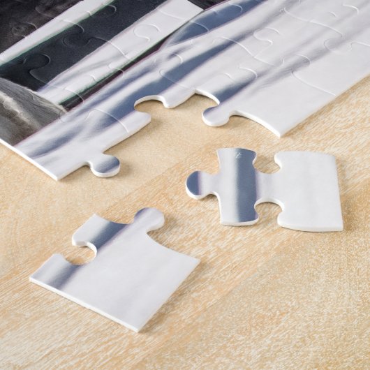 Weißes Pferd im Schnee Puzzle (Seite)