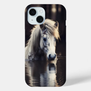 Weißes Pferd im See Case-Mate iPhone Hülle