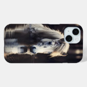 Weißes Pferd im See Case-Mate iPhone Hülle (Rückseite (Horizontal))