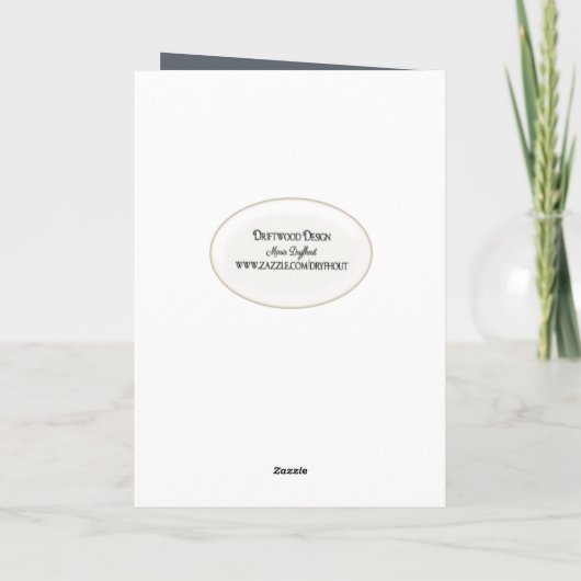 Weißes Pferd im Stall stabil Karte (Rückseite)