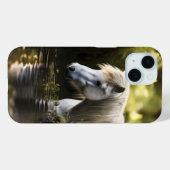 Weißes Pferd im Teich Case-Mate iPhone Hülle (Rückseite (Horizontal))