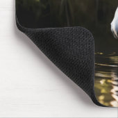 Weißes Pferd im Teich Mousepad (Ecke)