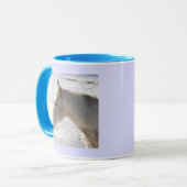 Weißes Pferd in Schnee-Tasse Tasse (Vorderseite Links)