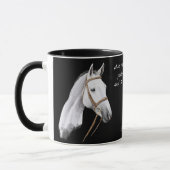 Weißes Pferd inspirierende Geschenke für Reiter Tasse (Links)
