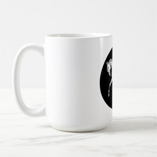 Weißes Pferd Kaffeetasse (Links)