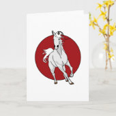 Weißes Pferd Karte (Gelbe Blume)