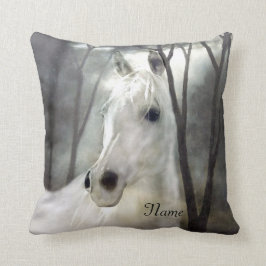 Weißes Pferd Kissen