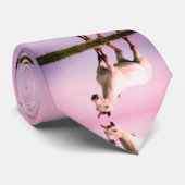 Weißes Pferd Krawatte (Gerollt)