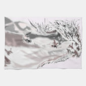 Weißes Pferd Küchentuch (Horizontal)