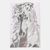 Weißes Pferd Küchentuch (Vertikal)