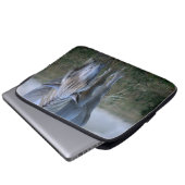 Weißes Pferd Laptopschutzhülle (Vorne Knopf)