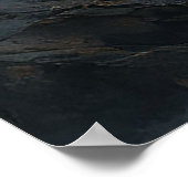 Weißes Pferd läuft durch Wasser Poster (Ecke)