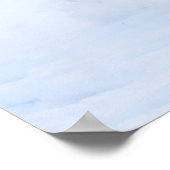 Weißes Pferd läuft im Schnee Poster (Ecke)