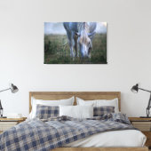 Weißes Pferd Leinwanddruck (Insitu (Schlafzimmer))